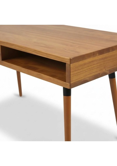 Mobenta Slot Desk Masif Çalışma & Laptop Masası, 2 Gözlü Depolama - 120 Cm, Tk Ahşap