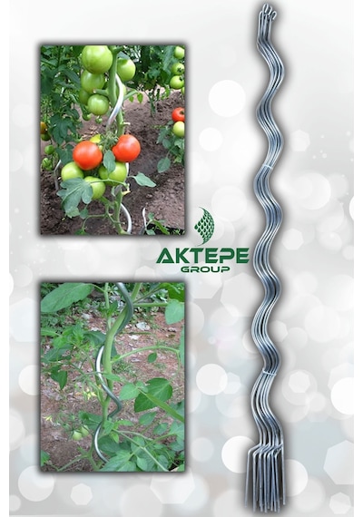 10 Adet 150 Cm Spiral Bitki Destek Çubuğu Sarmal Çiçek Teli Fidan Teli