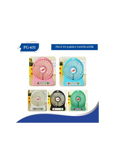 Poly Gold Pg-631 Pilli Ve Şarjlı Vantilatör