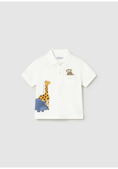 Mayoral Erkek Çocuk Polo T-shirt 1108 Krem