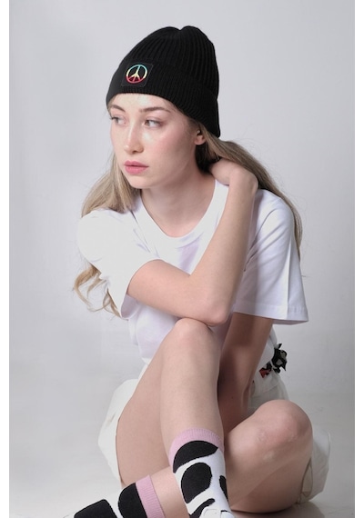 Tsc House Unisex 22wcbe483u Rasta Peace Nakışlı Bere, Siyah, Tek Beden-1825 Siyah