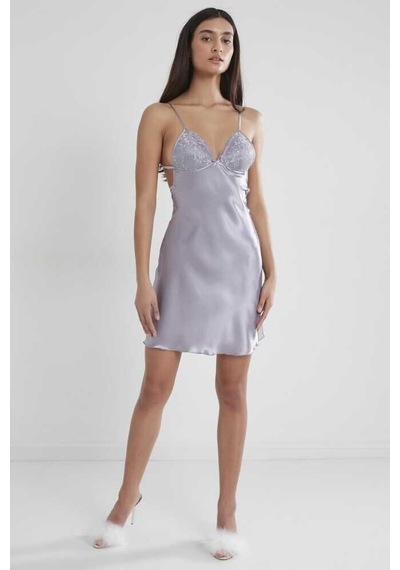 Pierre Cardin Saten Güpürlü Gecelik 630 Royal