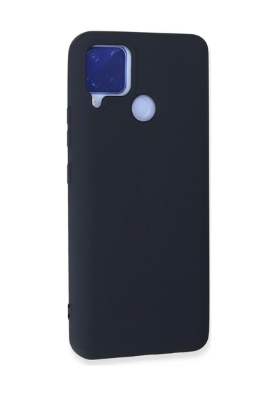 Realme C15 Kılıf Nano İçi Kadife Silikon - Lacivert -