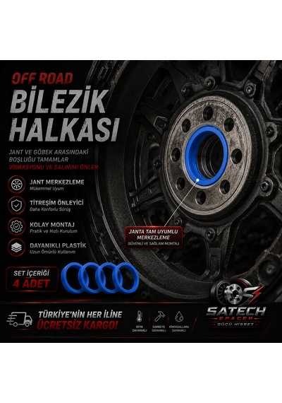 110-67.1 L200 Çelik Jant Merkezleme Bileziği 4 Adet Set