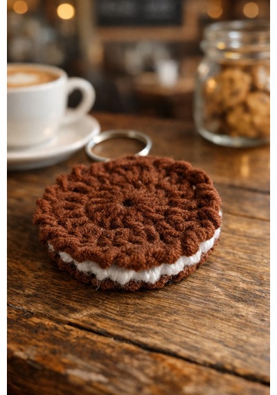 Oreo Örgü Anahtarlık Gümüş