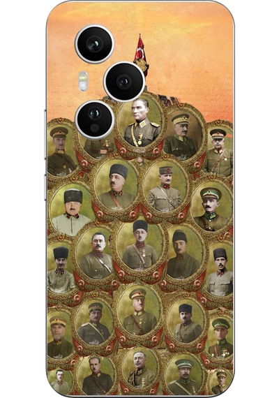 Honor 400 Pro Uyumlu Atatürk Ve Kurtuluş Savaşı Komutanları Baskılı Silikon Kılıf Renkli