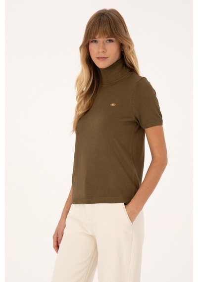 U.S. Polo Assn. Kadın Haki Boğazlı Kazak 50314835-VR027