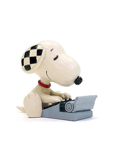 Jim Shore Peanuts Snoopy Yazma Minyatür Heykelcik, 7,5 Cm, Çok Renkli Diğer