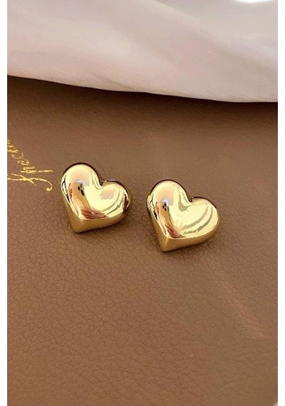 Kadın Özel Tasarım Mini Kalp Model 1.9 Cm Küpe Çok Renkli