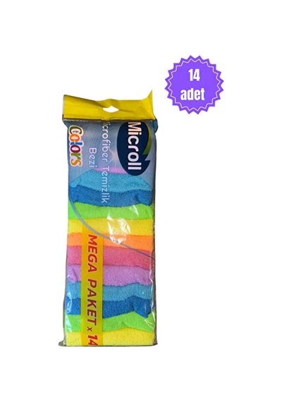 Mikrofiber Temizlik Bezi Mega Paket 14'lü