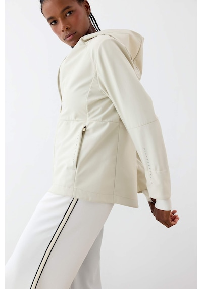Defacto Defactofit Su İtici Slim Fit Dar Kesim Kapüşonlu Fermuarlı Softshell Mont C4951ax25aubg721 Bej