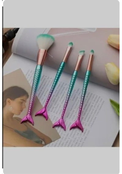 Makeup Brush Beauty 4'lü Balık Makyaj Fırça Seti