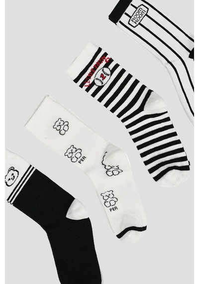 Defne Baby 4 Çift Erkek Çocuk Soket Çorap Renkli