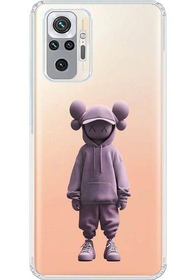 Xiaomi Redmi Note 10 Pro Uyumlu Şeffaf Kılıf No Face 4 Tasarımlı
