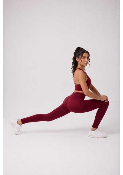 Jolt Kind Model Kalça Büzgülü Yüksek Bel Toparlayıcı Seamless Tayt Bordo