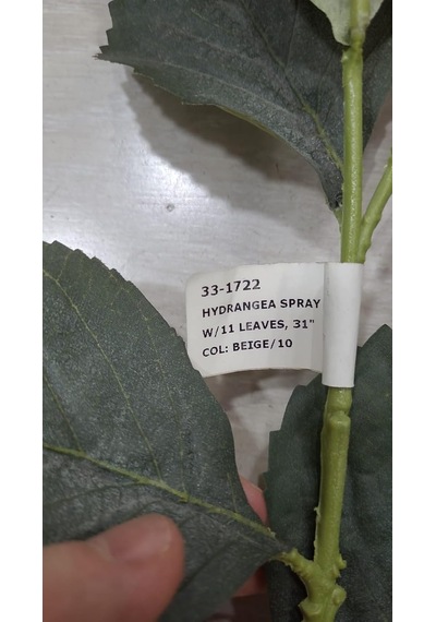 Yapay Çiçek Ortanca Hydrangea Spray Yapraklı, Bej, 31 İnç, 1 Adet, İç Mekan Dekorasyonu İçin Çok Renkli