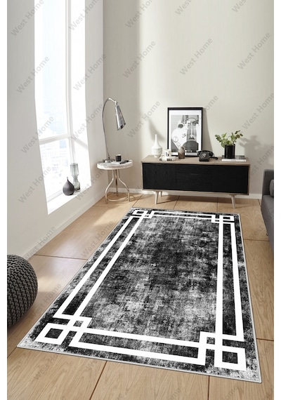 West Home Dijital Baskı Yıkanabilir Kaymaz Taban Salon Halısı Mutfak Halısı Yolluk Wh 422 Black West Home Dijital Baskı Yıkanabilir Kaymaz Taban Salon Halısı Mutfak Halısı Yolluk Wh 422 Black