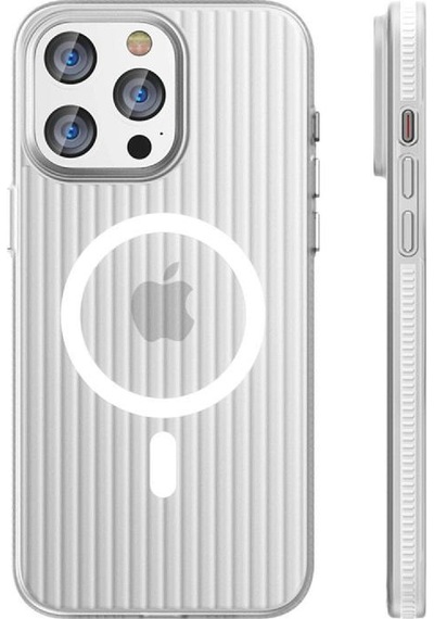 Joko Apple iPhone Uyumlu 14 Pro Max Line Magsafe Kapak - Beyaz
