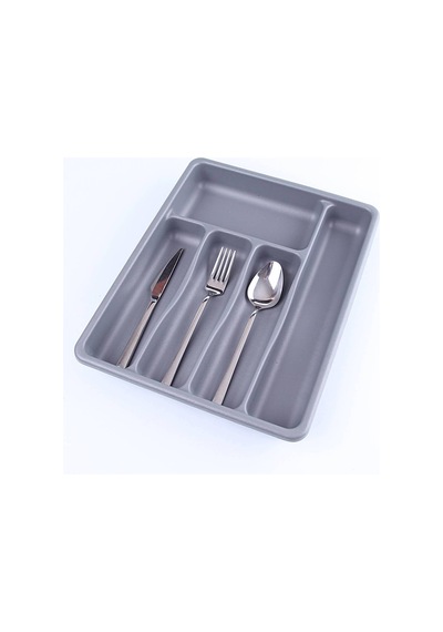 Gri - 5 Bölmeli Çekmece İçi Kaşıklık 36x29x5cm 5671 Çok Renkli Çok Renkli