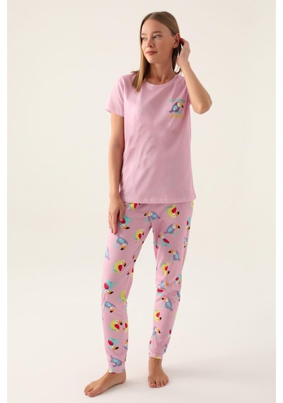Rolypoly Roly Poly 3403 Callım Kadın Kısa Kol Pijama Takımı 001