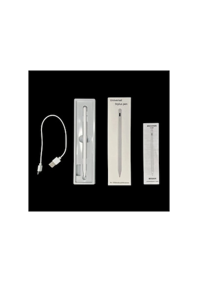 K2260 Ios Ve Android Uyumlu Universal Dokunmatik Stylus Kalem Koruyucu Kılıf - Beyaz