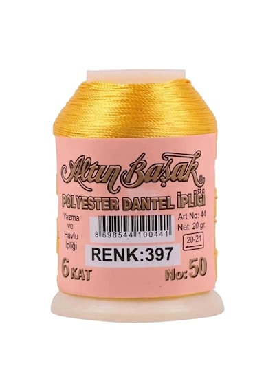 Hubrendy Tedarik Altınbaşak Oya Ve Dantel İpi 20 Gr - Royaleks - No: 397