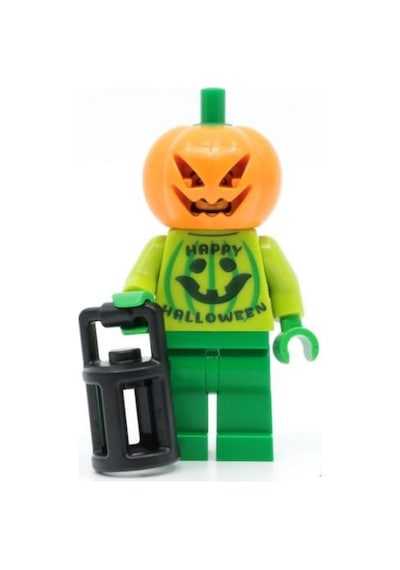 Orjinal Lego Minifigür Halloween Character With A Jack O Lantern Costume