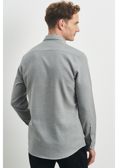 AC&Co / Altınyıldız Classics Erkek Açık Gri Slim Fit Dar Kesim Düğmeli Yaka Flanel Oduncu Gömlek Açık Gri AC&Co / Altınyıldız Classics Erkek Açık Gri Slim Fit Dar Kesim Düğmeli Yaka Flanel Oduncu Gömlek Açık Gri