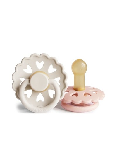 FRIGG Fairytale İkili Kauçuk Emzik - Cream/Blush 6-18 ay Krem