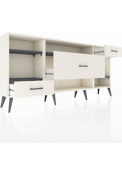 Arges Konsol 4 Raflı 3 Çekmeceli 176x30x83 Aytaşı-antrasit/aytaşı Antrasit/aytaşı Arges Konsol 4 Raflı 3 Çekmeceli 176x30x83 Aytaşı-antrasit/aytaşı Antrasit/aytaşı