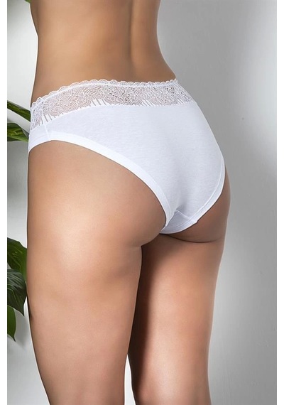 Fevien Dantel Detaylı Slip Külot Beyaz Brf21781 Beyaz