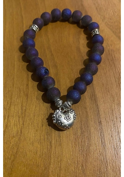 Çin Takvimi Burçları Çharm Titanyum Doğal Taş Bileklik Hand Made El İşi Feng Shui Ejderha Yılı Koruyucu Hayvan Horoz Rooster Objeli Çok Renkli
