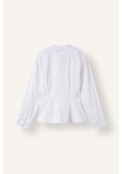 Defacto Fitted Hakim Yaka Peplum Poplin Uzun Kollu Gömlek I8193ax26auwt79 Beyaz-wt79