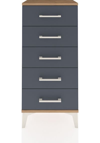Arges Komodin 5 Çekmeceli 44x30x96 Çam-antrasit Atlas Çam