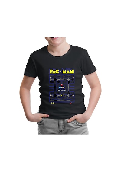 Lord Tshirt Pac-Man - Get Ready Siyah Çocuk Tshirt