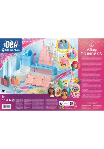 Clementoni Disney Prenses Kalem Laboratuvarı, 6+ Yaş Çocuklar İçin Yaratıcı Kit, 50+ Aksesuar Ve 8 Kişiselleştirilmiş Kalem, İtalyan Dili, 18202