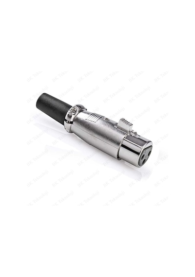 Xlr 3-Pin Dişi Lehim Tipi Metal Enstrüman Konnektörü