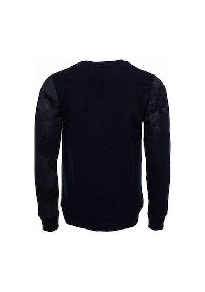 Wessi Lacivert Taşlı Baskılı Desenli Sweatshirt Lacivert