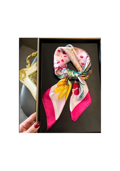 Lilly Citrus Bloom Fular / Eşarp 70 70 Cm Pembe Pembe