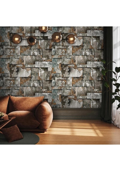 Adawall Duvar Kağıtları Roka Koleksiyonu 23106-3 Renkli