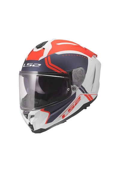 Ls2 Challenger 2 Tıtan Mat Beyaz-mavi-kırmızı Kask Mat Beyaz