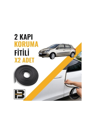 Renault Clio 3 Station Wagon Kapı Koruma Fitili-iki Kapı-siyah-bm0874