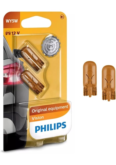 T10 Turuncu Amber Dipsiz Tavan Park Plaka Wy5w 2 Adet