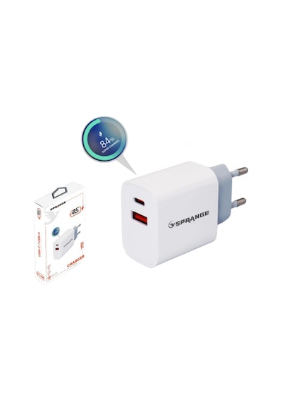 Sprange Pt-x45 45w Usb-a / Usb-c Pd Quick 3.0 Hızlı Şarj Başlık
