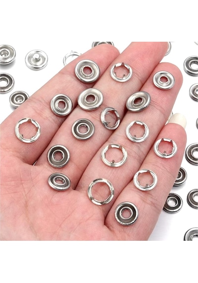 Metal Çıtçıt Pense Seti Gömlek Kumaş Düğmeleme Pensesi 50 Adet Çıtçıt