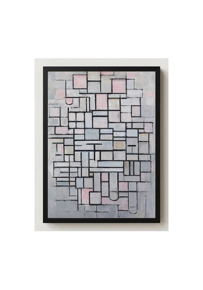 Mondrian Kompozisyon No. Iv Çerçevesiz Poster 21x30 Cm A4 Tablo Modern Sanat Duvar Dekoru