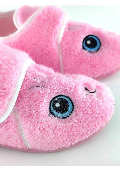 Gezer Peluş Çocuk Günlük Kreş Ayakkabısı Panduf Pembe-kedi