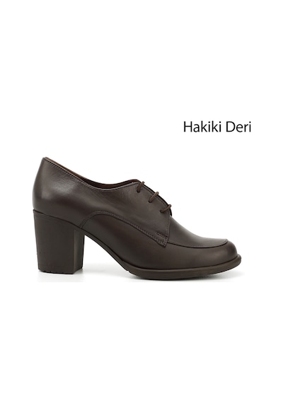 Gönderi(R) Gönderi R Kadın Kahve Antik Bağcıklı Orta Kalın Topuklu Hakiki Deri Oxford Ayakkabı Gdza13424071 Kahve