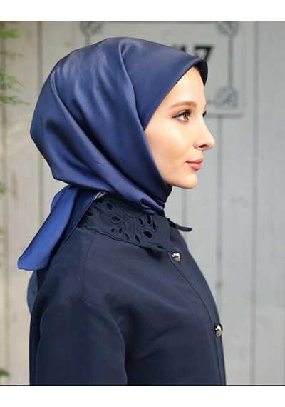 Bushu Degrade Twill Eşarp Lacivert