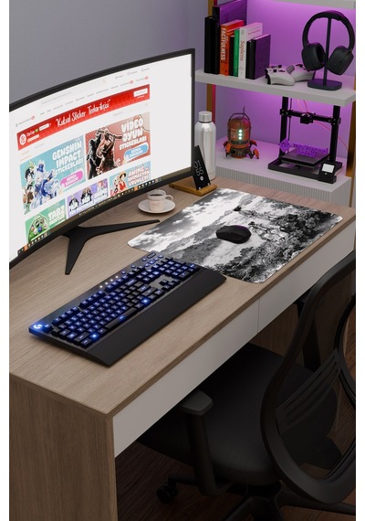 Vagabond Kaymaz Dikişli Kauçuk Oyuncu Mousepad V5 - 48x40 Xl Gaming Mouse Pad Fare Altlığı